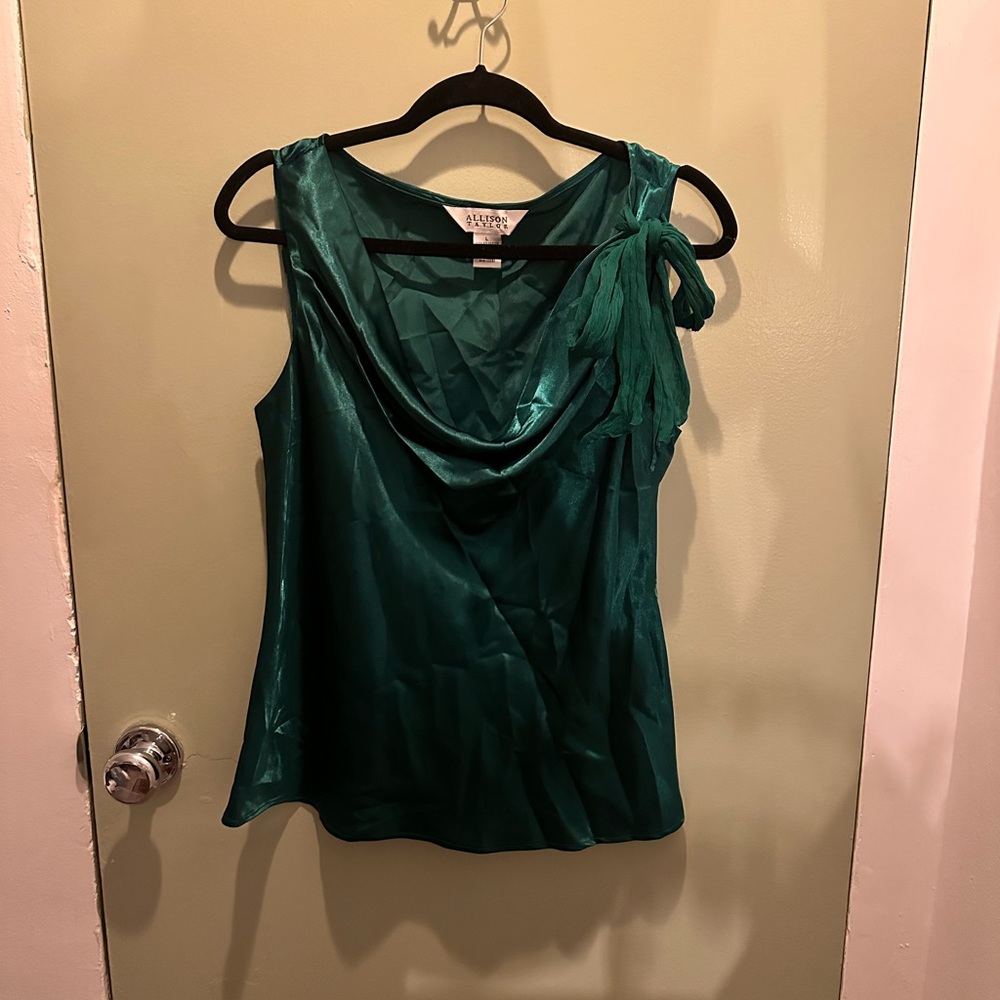 Silky Green Blouse